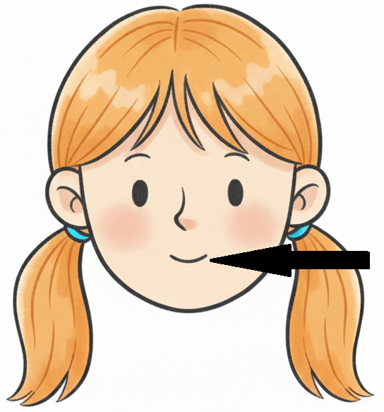 la knabino havas buŝon