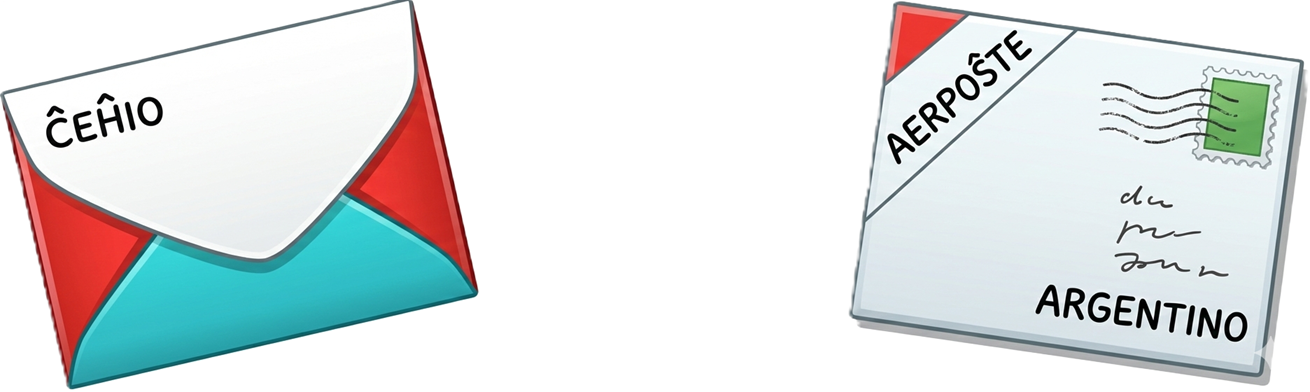 Letero iras de Ĉeĥio al Argentino