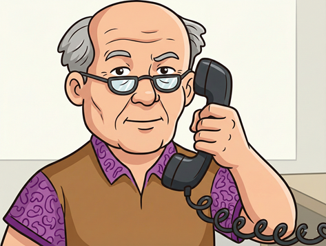 li parolas je la telefono