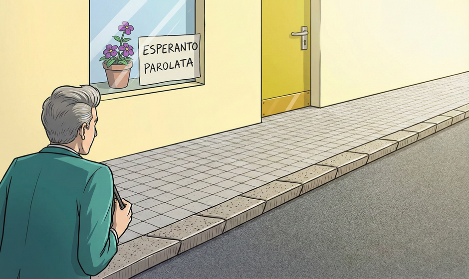 li iris laŭ urba strato